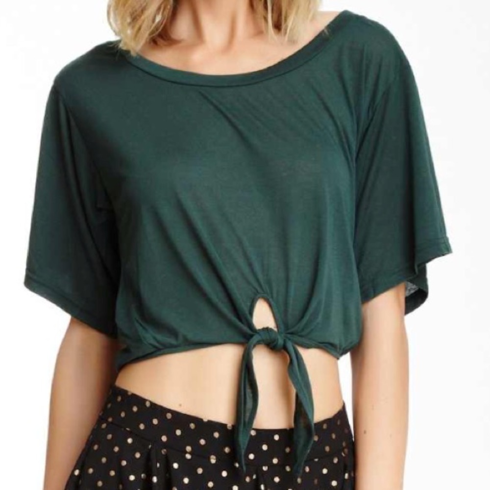 Crop Tie Waist Tee